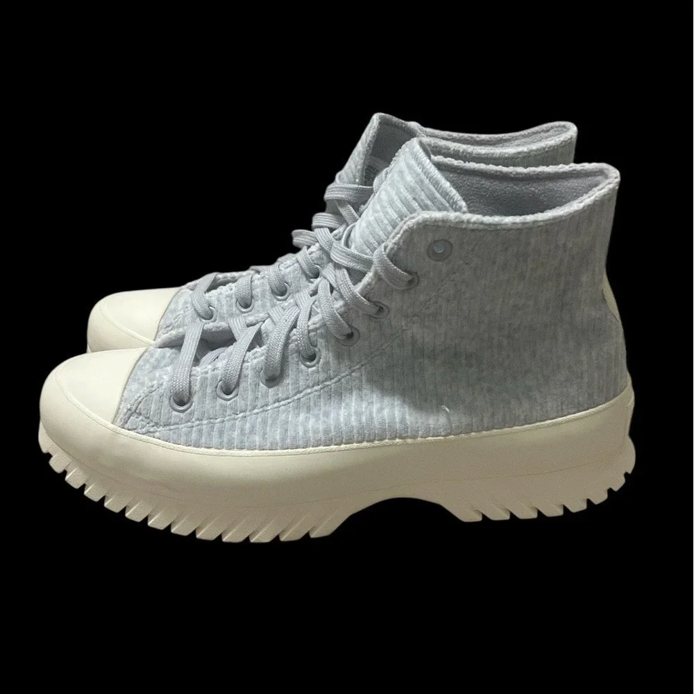 Size 11 - Converse Chuck Taylor All Star Lugged 2.0 High Striped Knit - Gravel